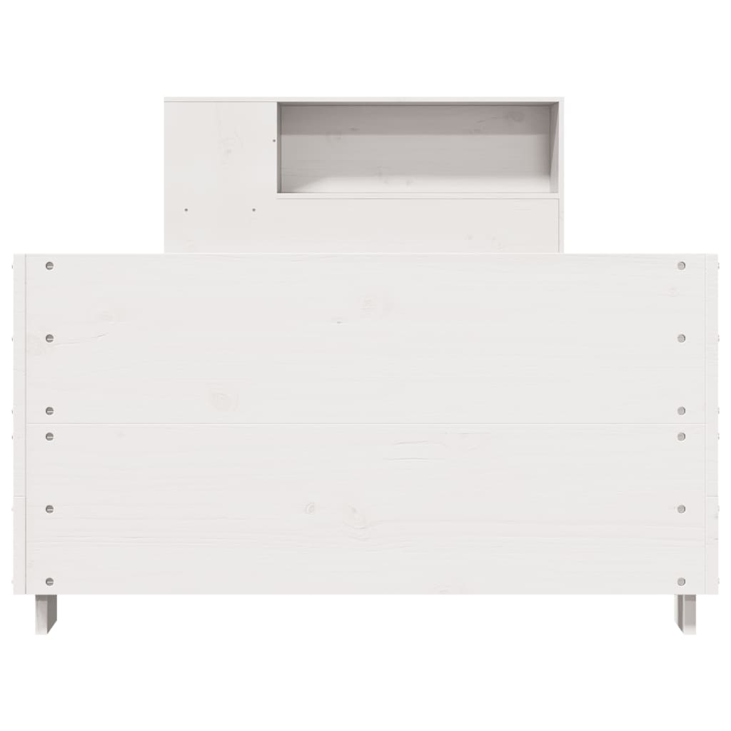 Bedframe zonder matras massief grenenhout wit 140x200 cm