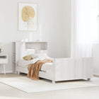 Bedframe massief grenenhout wit 75x190 cm