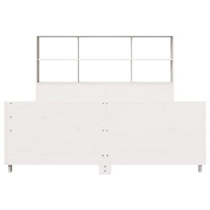 Bedframe zonder matras massief grenenhout wit 160x200 cm