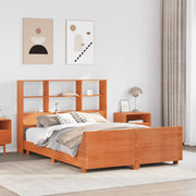 Bedframe massief grenenhout wasbruin 160x200 cm