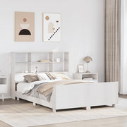 Bed frame without mattress solid pine white 140x200 cm