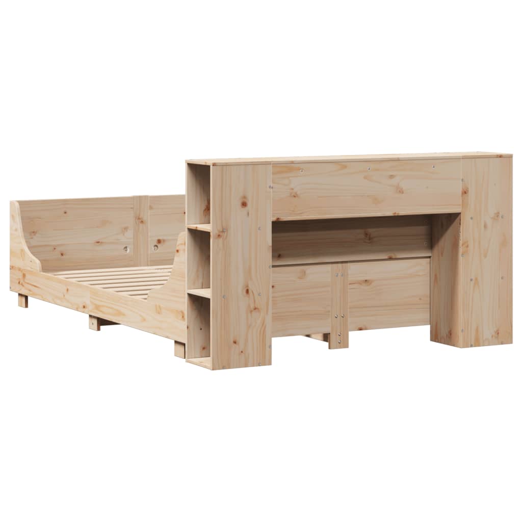 Bedframe zonder matras massief grenenhout 160x200 cm
