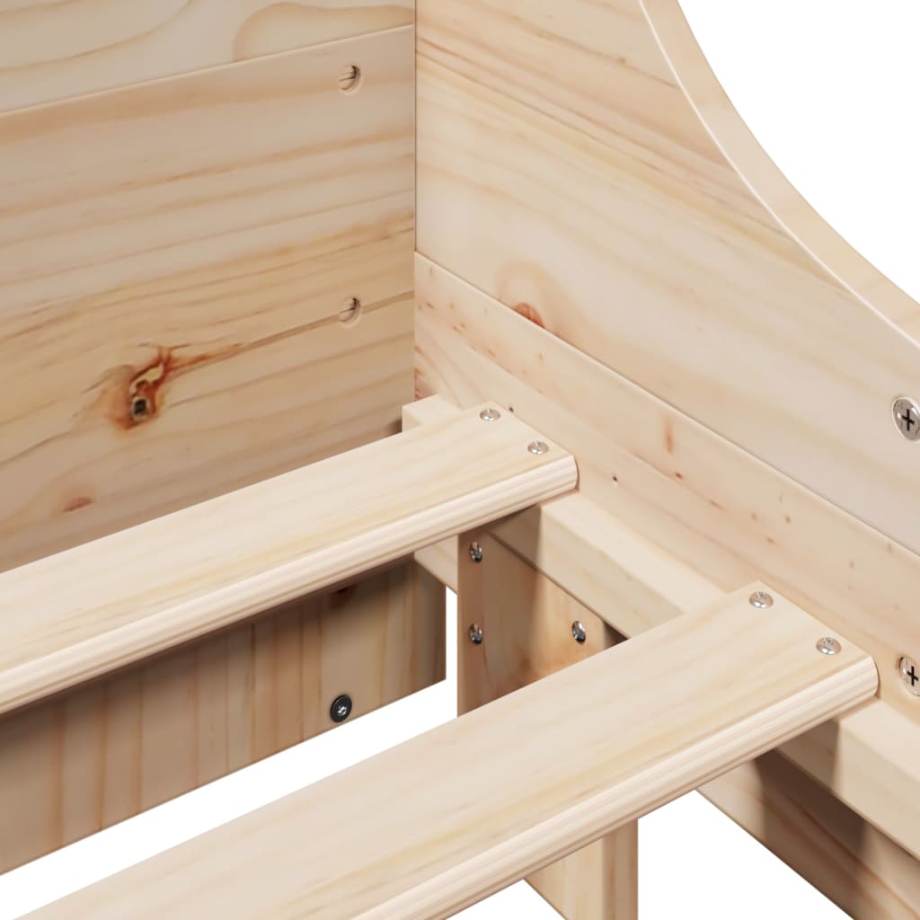 Bedframe zonder matras massief grenenhout 160x200 cm