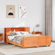 Bedframe massief grenenhout wasbruin 150x200 cm