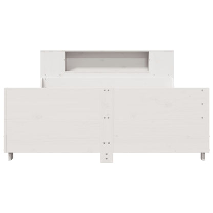 Bedframe zonder matras massief grenenhout wit 140x200 cm