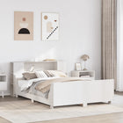 Bed frame without mattress solid pine white 140x200 cm