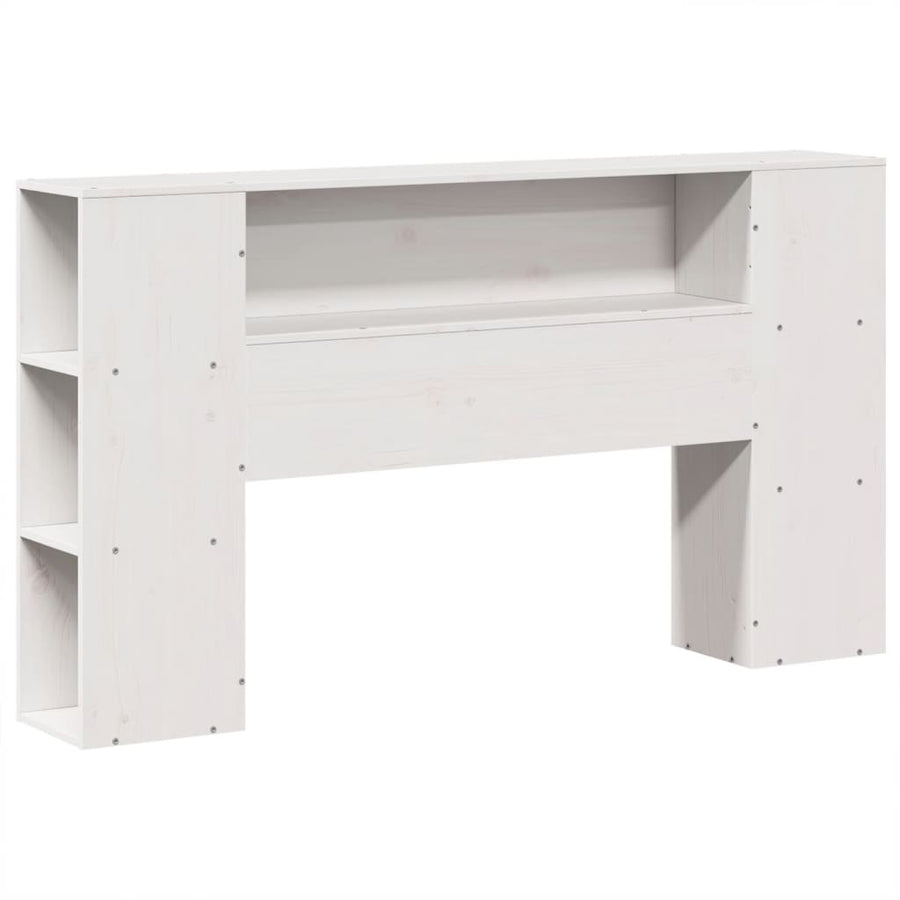 Bedframe zonder matras massief grenenhout wit 140x190 cm