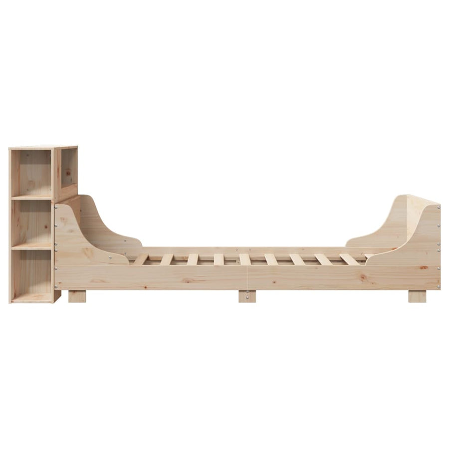 Bedframe zonder matras massief grenenhout 75x190 cm