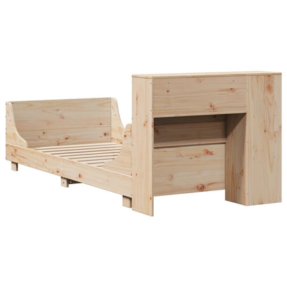 Bedframe zonder matras massief grenenhout 75x190 cm