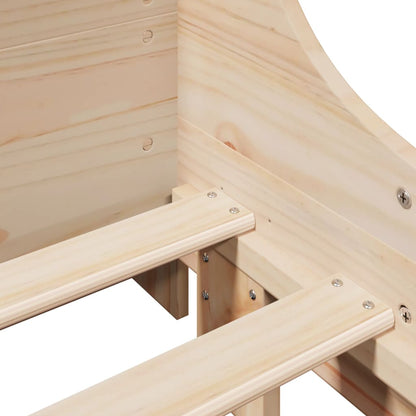 Bedframe zonder matras massief grenenhout 75x190 cm