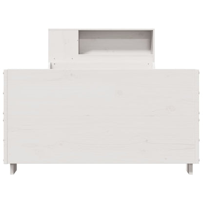Bedframe zonder matras massief grenenhout wit 75x190 cm