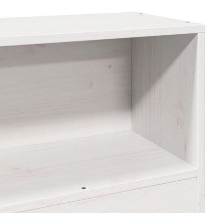 Bedframe zonder matras massief grenenhout wit 75x190 cm