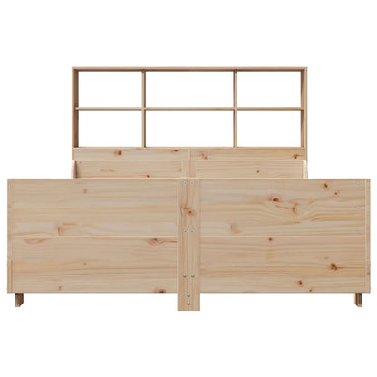Bed met boekenkast zonder matras massief hout 160x200 cm