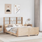 Bed met boekenkast zonder matras massief hout 160x200 cm