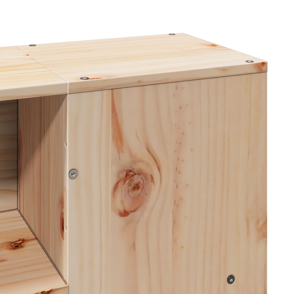 Bed met boekenkast zonder matras massief hout 150x200 cm