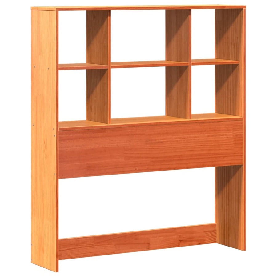 Bed met boekenkast zonder matras hout wasbruin 100x200 cm