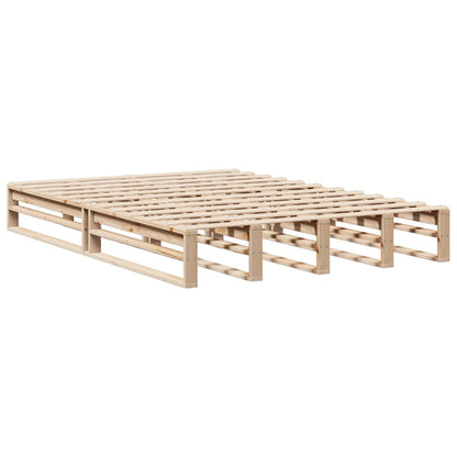 Bed met boekenkast zonder matras massief hout 140x200 cm