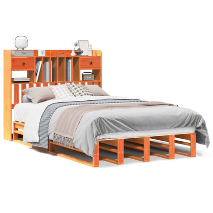 Bed Met Boekenkast Zonder Matras Grenenhout 120 x 200 cm