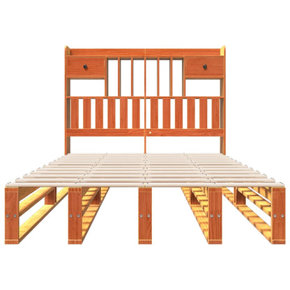Bed Met Boekenkast Zonder Matras Grenenhout 120 x 200 cm