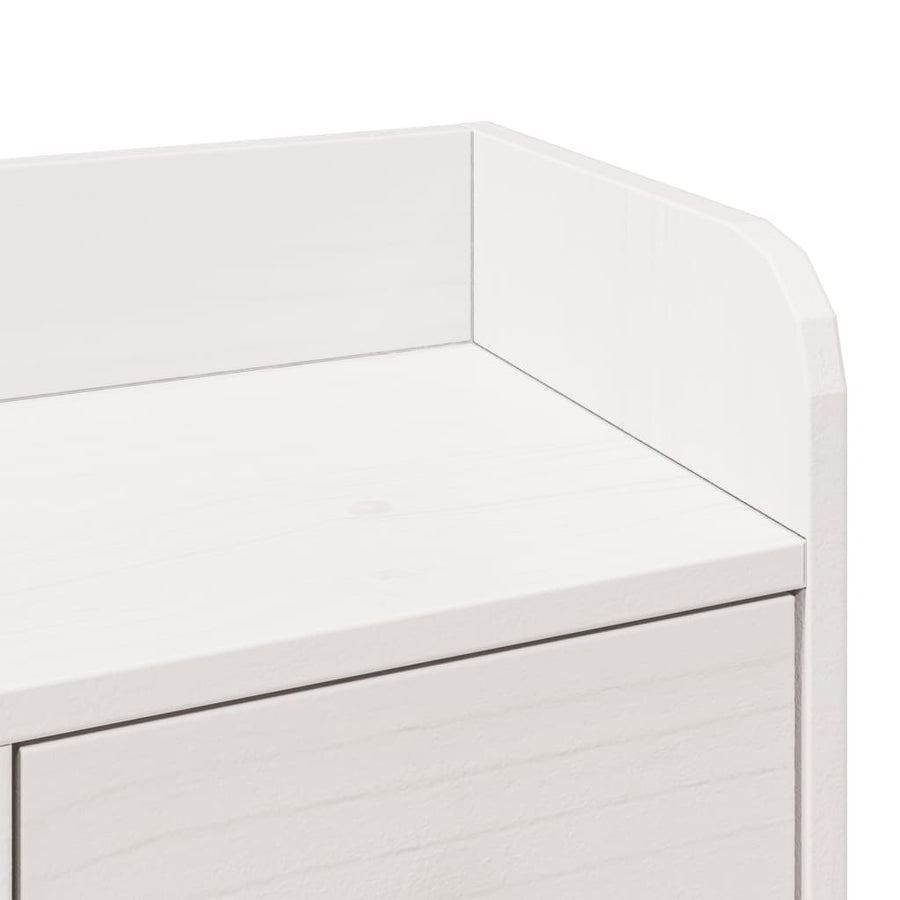 Bed met boekenkast zonder matras grenenhout wit 160x200 cm