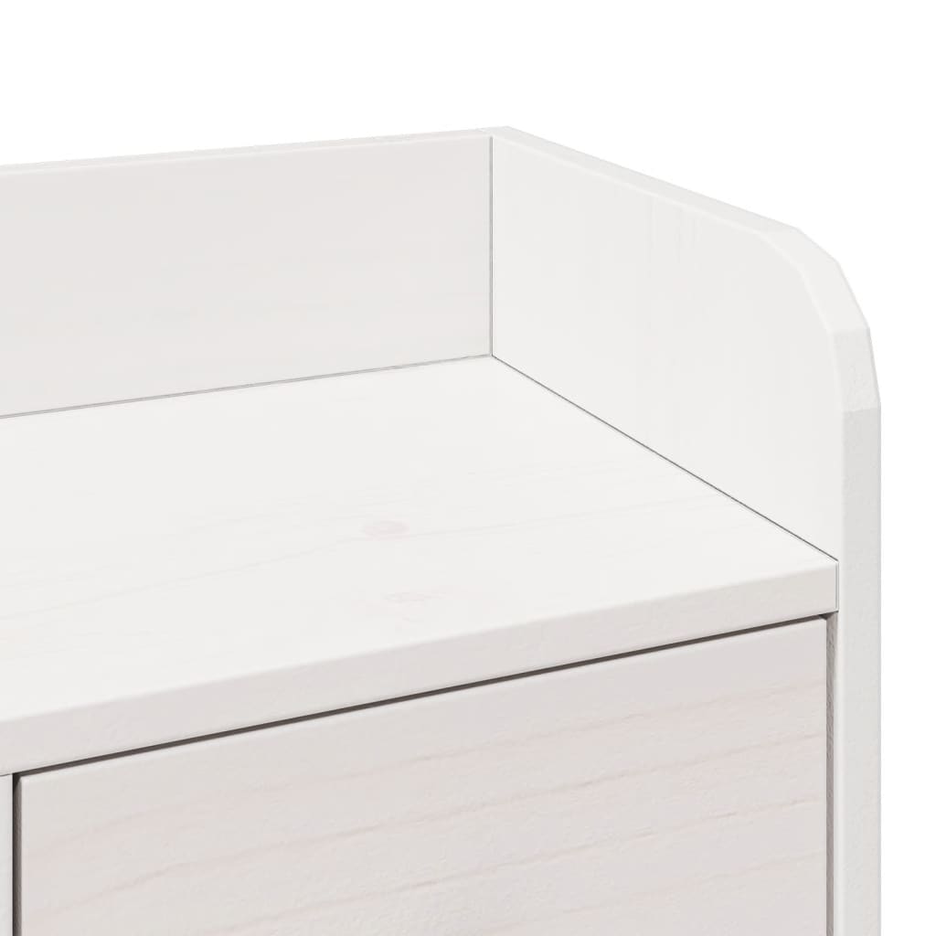 Bed met boekenkast zonder matras grenenhout wit 180x200 cm