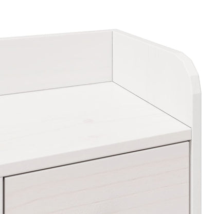 Bed met boekenkast zonder matras grenenhout wit 180x200 cm