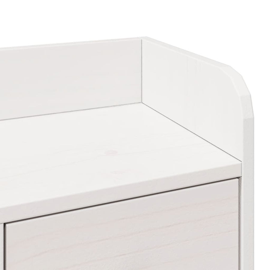 Bed met boekenkast zonder matras grenenhout wit 180x200 cm