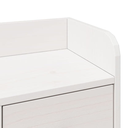 Bed met boekenkast zonder matras grenenhout wit 75x190 cm