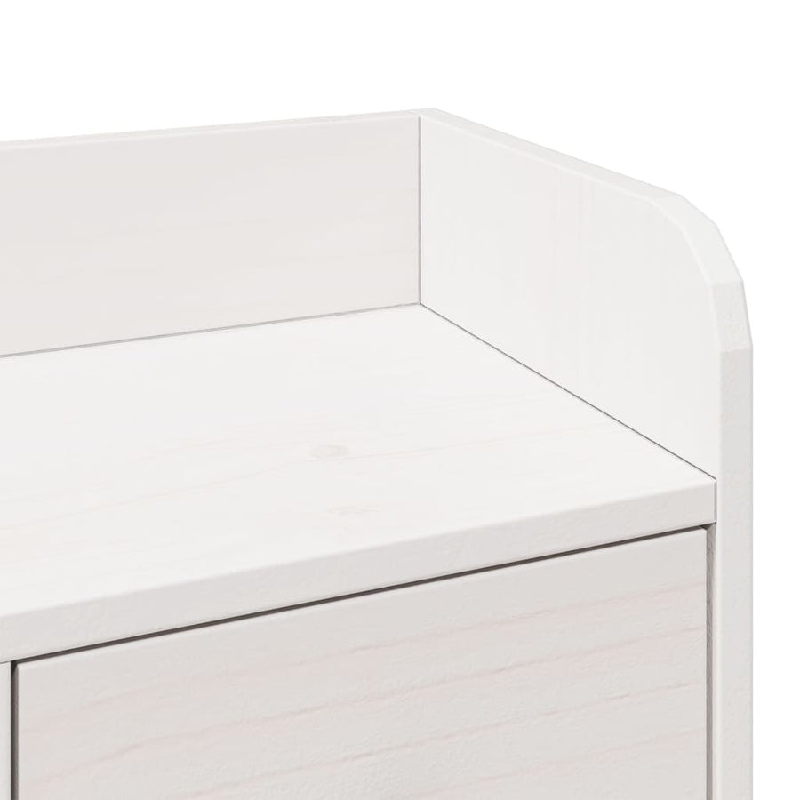 Bed met boekenkast zonder matras grenenhout wit 75x190 cm