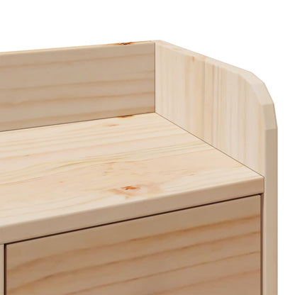 Bed met boekenkast zonder matras massief grenenhout 140x190 cm