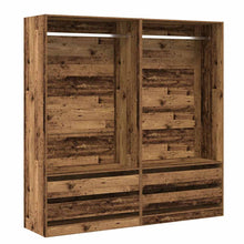 Kledingkast 100x50x200 cm bewerkt hout oud hout