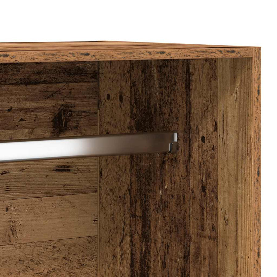 Kledingkast 100x50x200 cm bewerkt hout oud hout