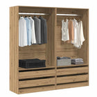Kledingkast 100x50x200 cm bewerkt hout eikenkleurig