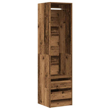Kledingkast 50x50x200 cm bewerkt hout oud hout
