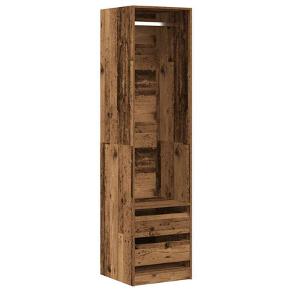 Kledingkast 50x50x200 cm bewerkt hout oud hout