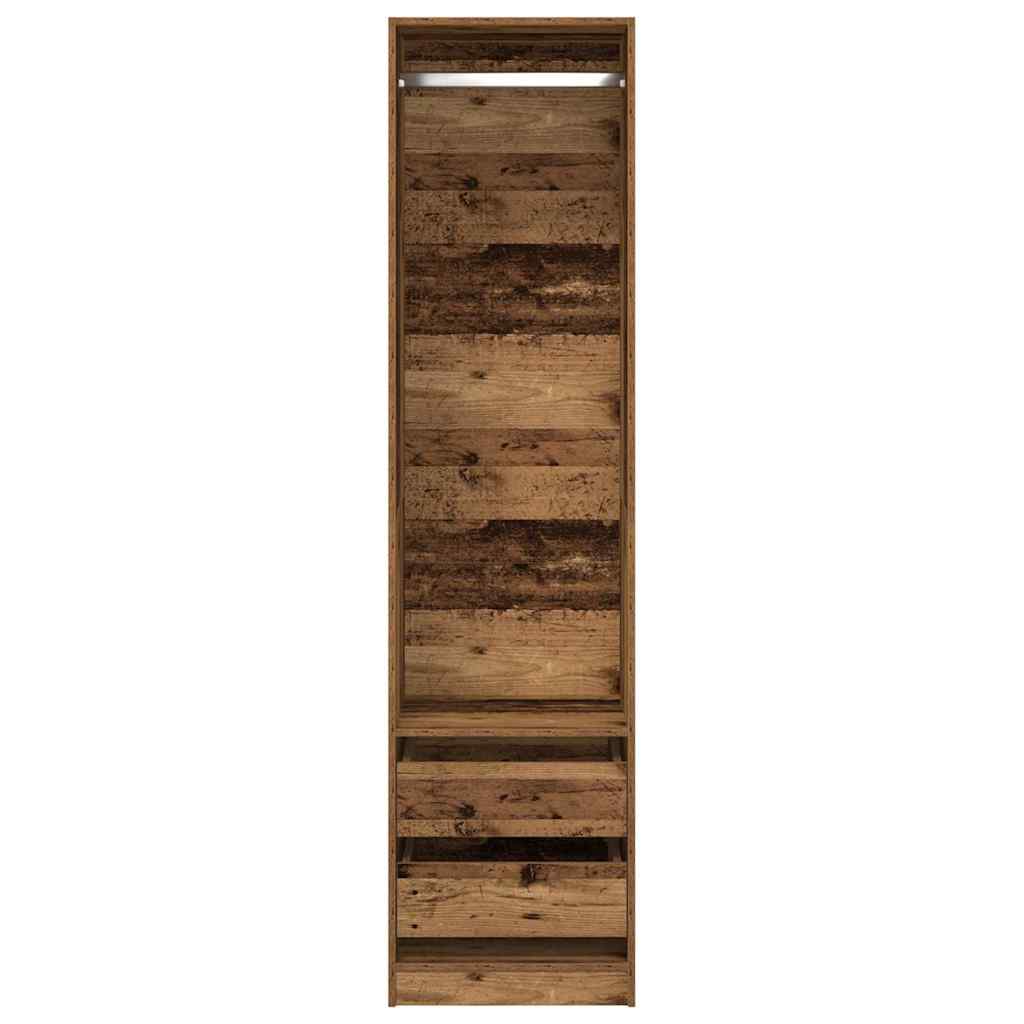 Kledingkast 50x50x200 cm bewerkt hout oud hout