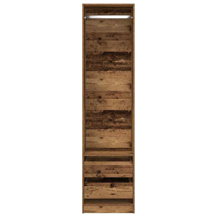 Kledingkast 50x50x200 cm bewerkt hout oud hout