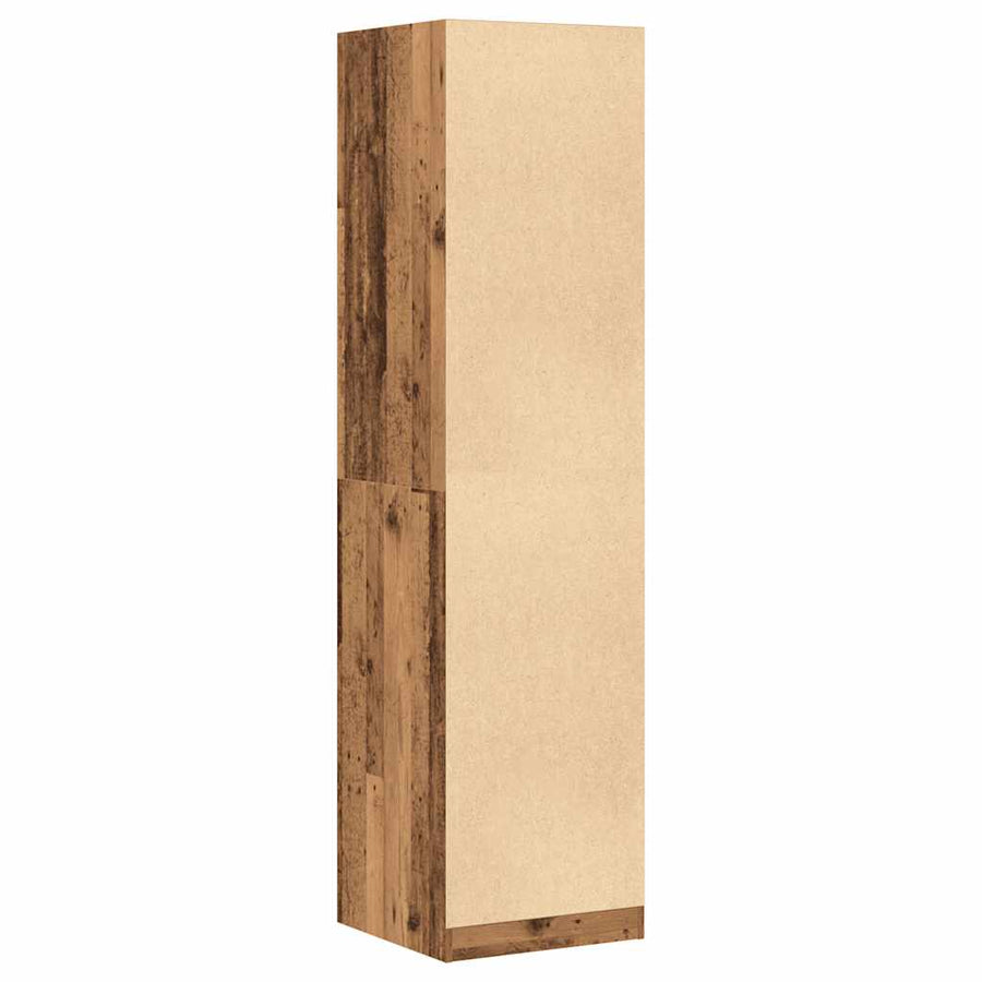 Kledingkast 50x50x200 cm bewerkt hout oud hout