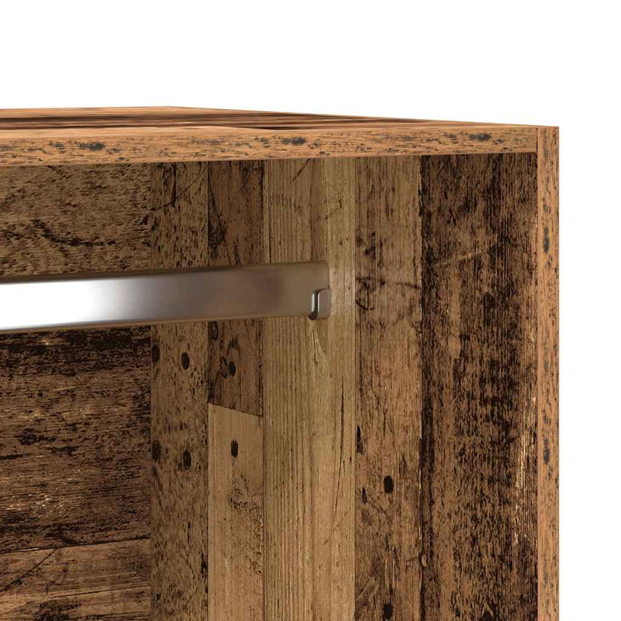 Kledingkast 50x50x200 cm bewerkt hout oud hout