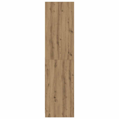 Kledingkast 50x50x200 cm bewerkt hout artisanaal eikenkleurig