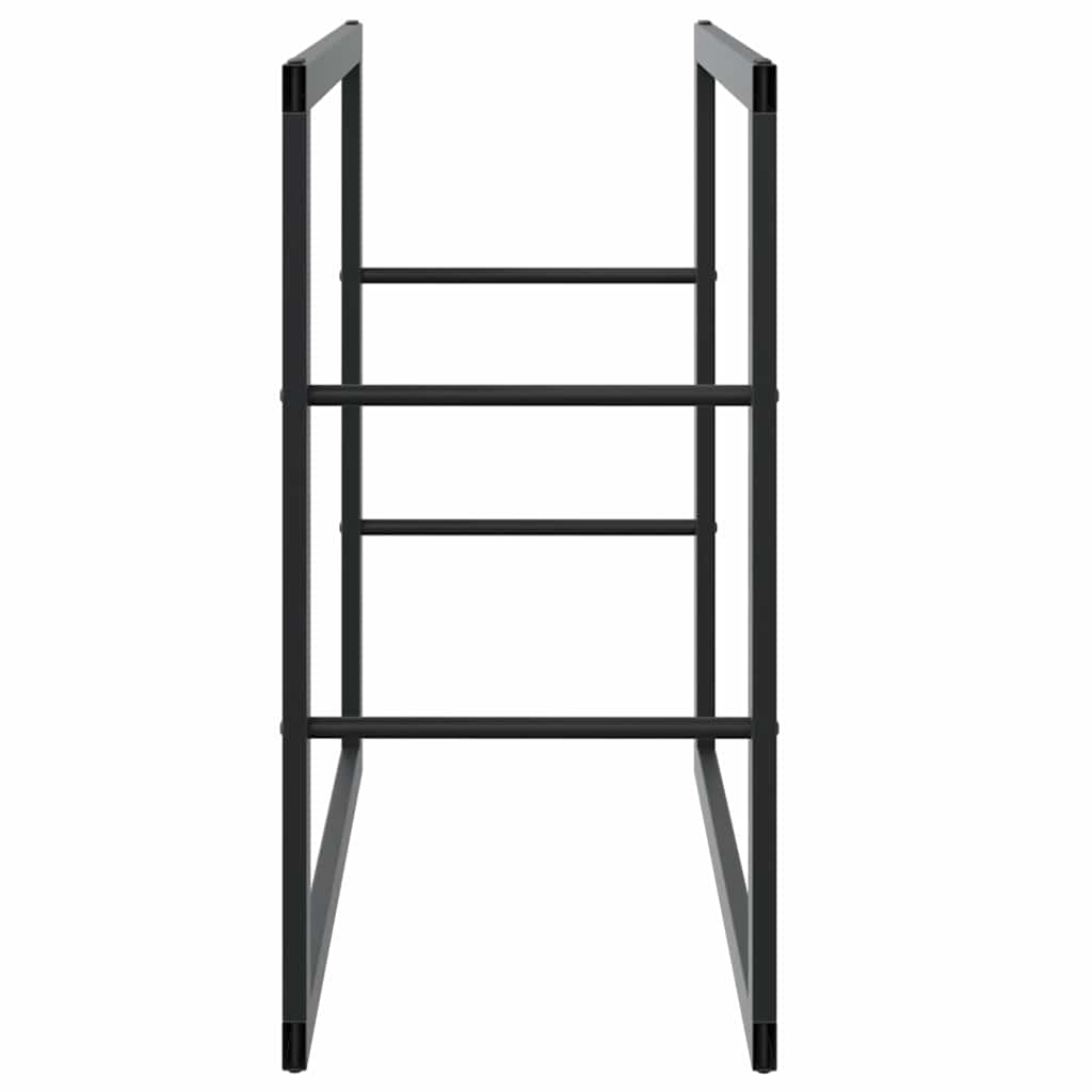 Haardhoutrek 55x30x61 cm staal zwart