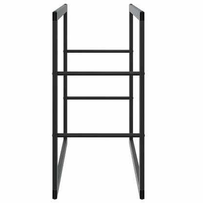 Haardhoutrek 55x30x61 cm staal zwart
