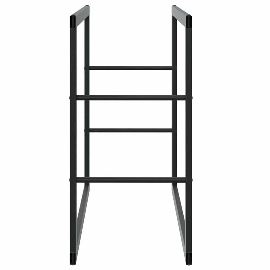 Haardhoutrek 55x30x61 cm staal zwart