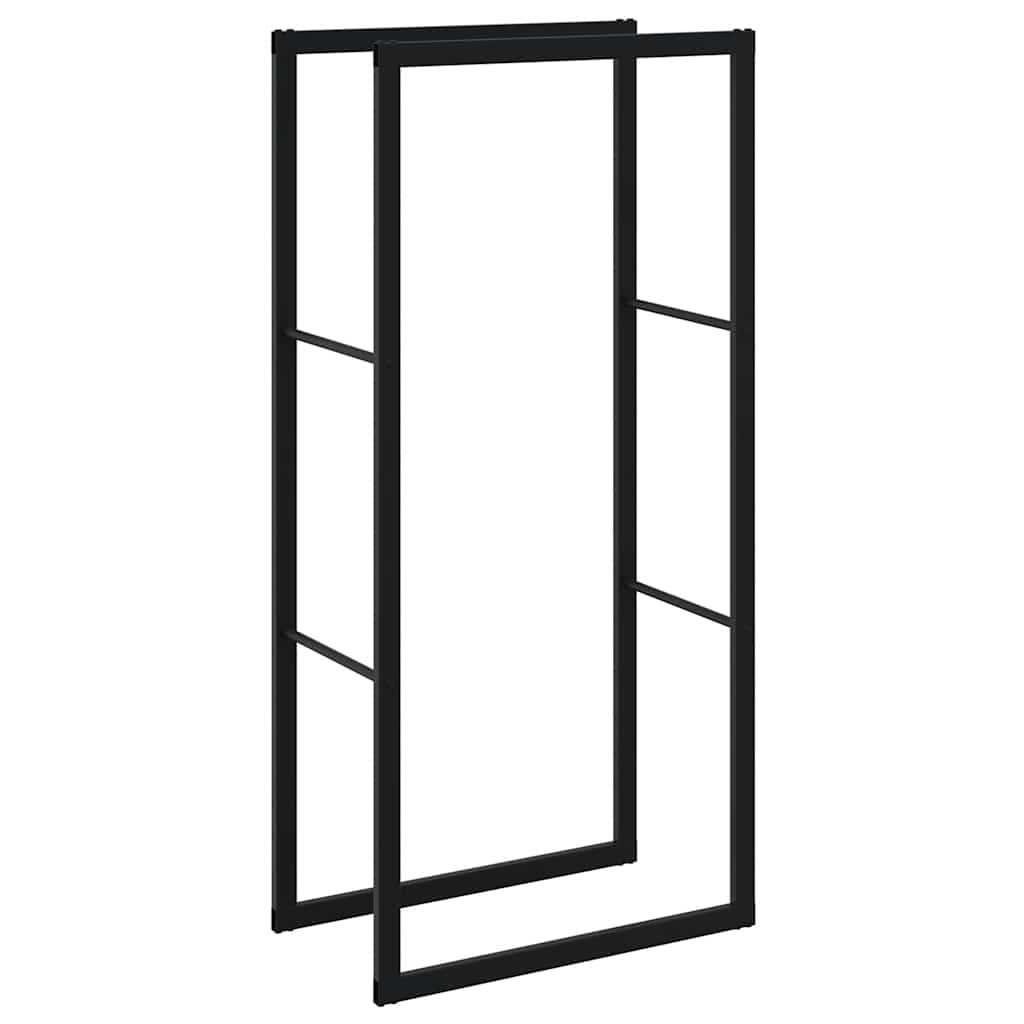 Haardhoutrek 55x30x116 cm staal zwart