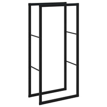 Haardhoutrek 55x30x116 cm staal zwart
