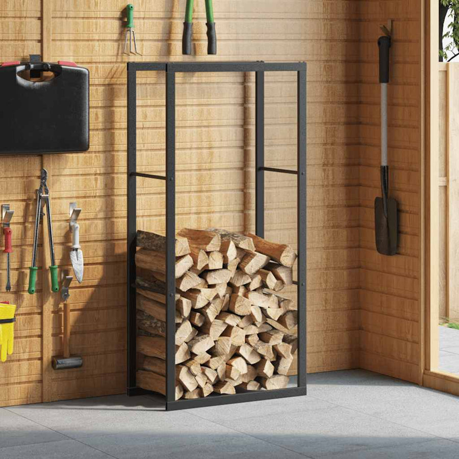 Haardhoutrek 55x30x116 cm staal zwart
