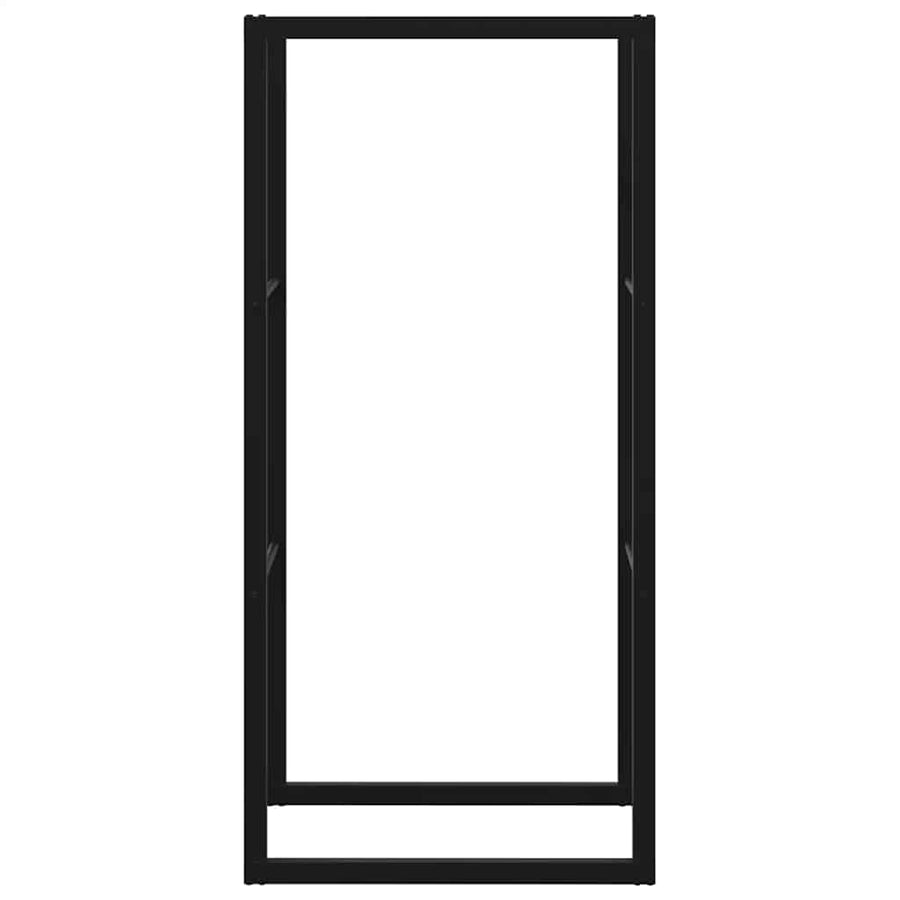 Haardhoutrek 55x30x116 cm staal zwart
