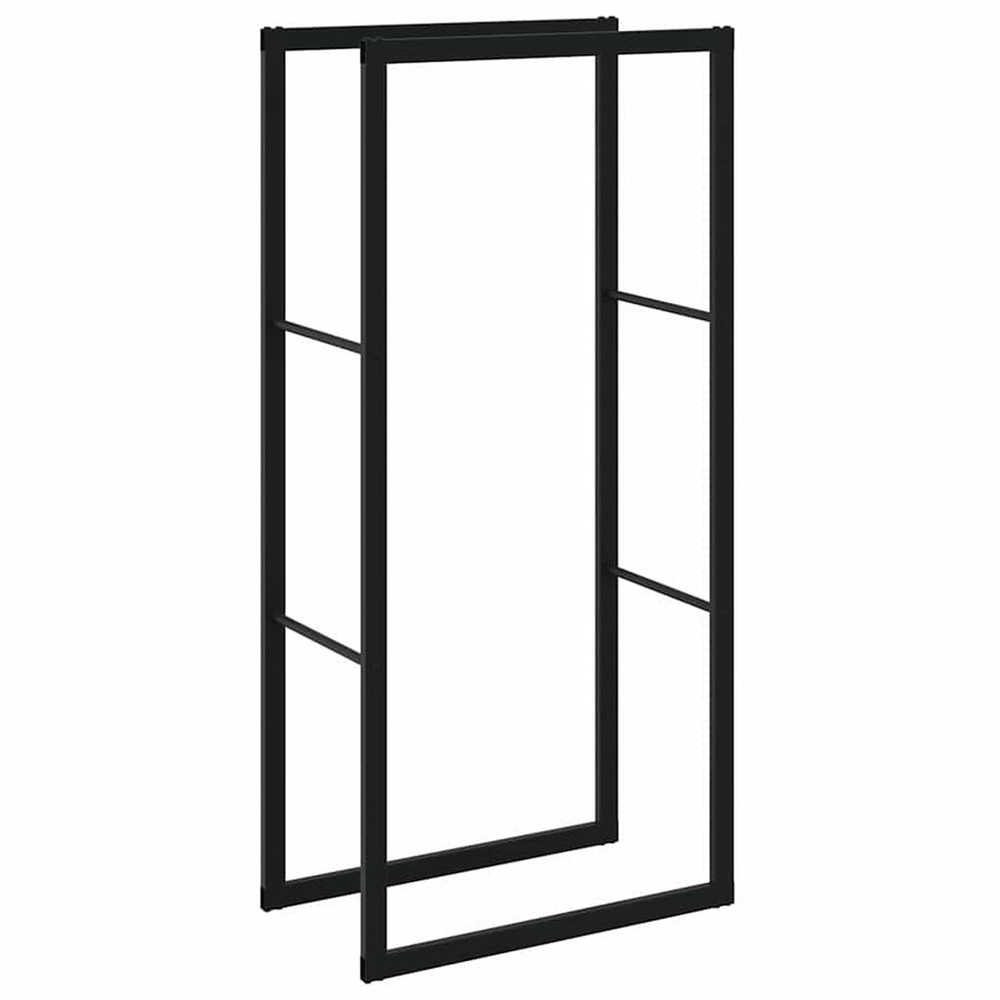 Haardhoutrek 55x30x116 cm staal zwart