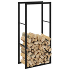 Firewood rack 55x30x116 cm steel black