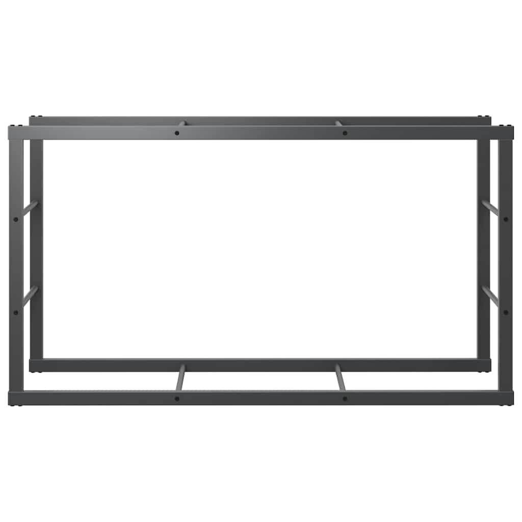 Haardhoutrek 110x30x61 cm staal zwart